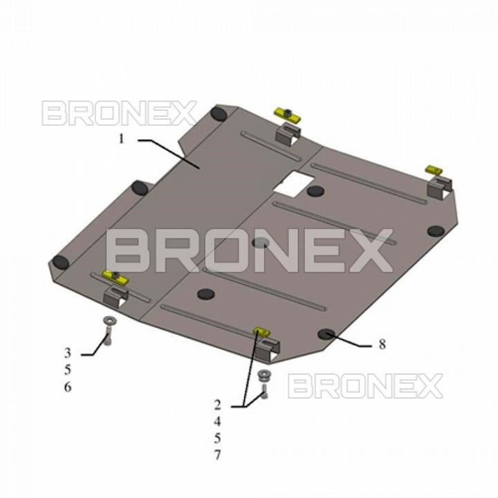 Bronex 101.0447.00 Захист двигуна Bronex стандартна 101.0447.00 для Opel Antara (КПП, розподільча коробка) 101044700: Купити в Україні - Добра ціна на EXIST.UA!