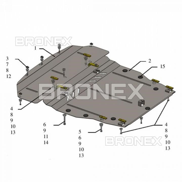 Bronex 101.0692.00 Захист двигуна Bronex стандартна 101.0692.00 для Nissan Leaf (радіатор, КПП) 101069200: Приваблива ціна - Купити в Україні на EXIST.UA!