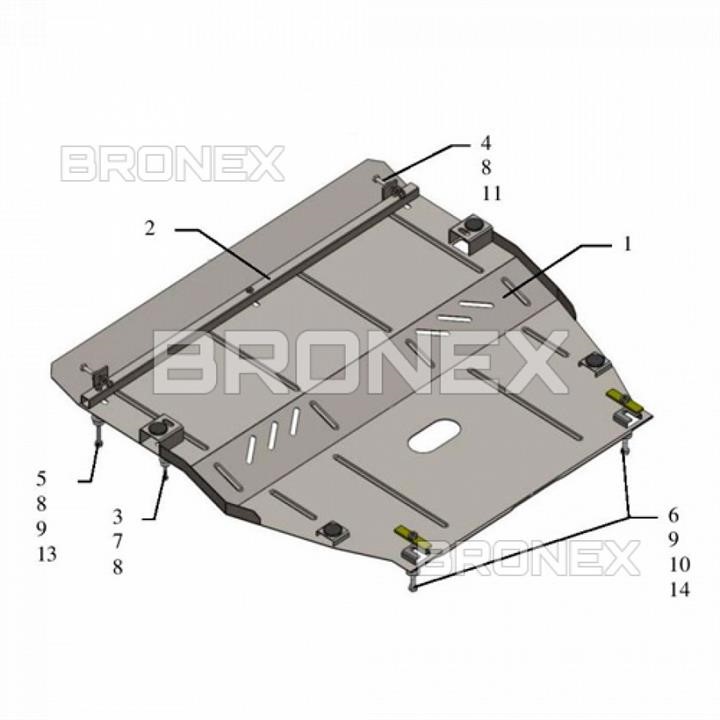 Bronex 101.0541.00 Захист двигуна Bronex стандартна 101.0541.00 для Peugeot 407 (радіатор, КПП) 101054100: Купити в Україні - Добра ціна на EXIST.UA!