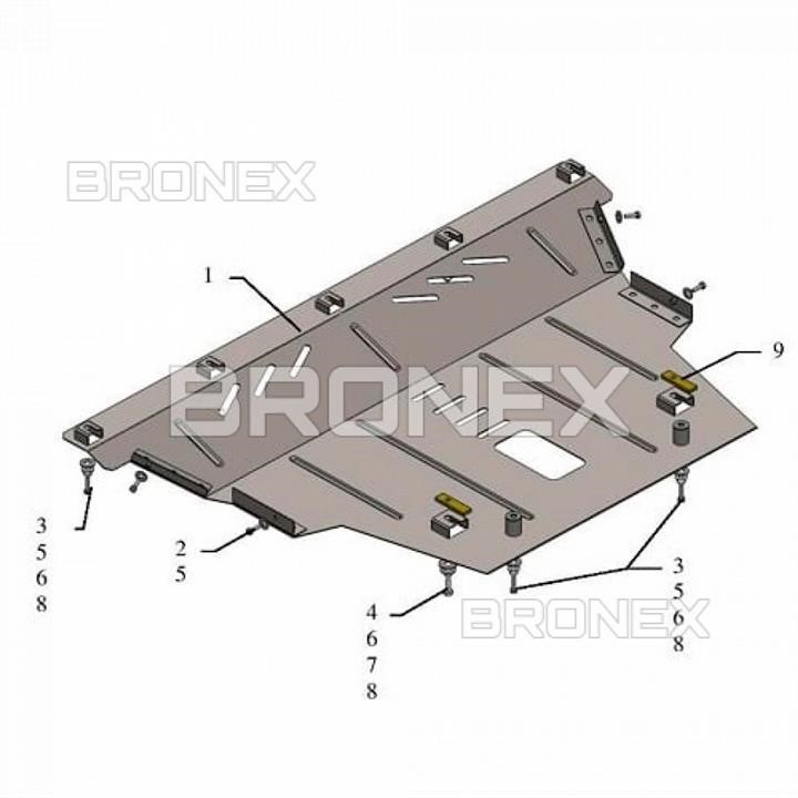 Bronex 101.0589.00 Захист двигуна Bronex стандартна 101.0589.00 для Jeep Renegade (радіатор) 101058900: Купити в Україні - Добра ціна на EXIST.UA!