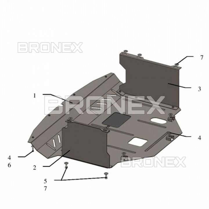 Bronex 101.0544.00 Захист двигуна Bronex стандартна 101.0544.00 для Kia Soul (радіатор, КПП) 101054400: Приваблива ціна - Купити в Україні на EXIST.UA!