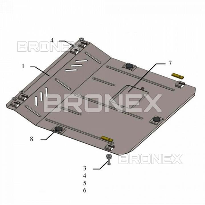 Bronex 101.0642.00 Захист двигуна Bronex стандартна 101.0642.00 для Opel Mokka (КПП) 101064200: Купити в Україні - Добра ціна на EXIST.UA!