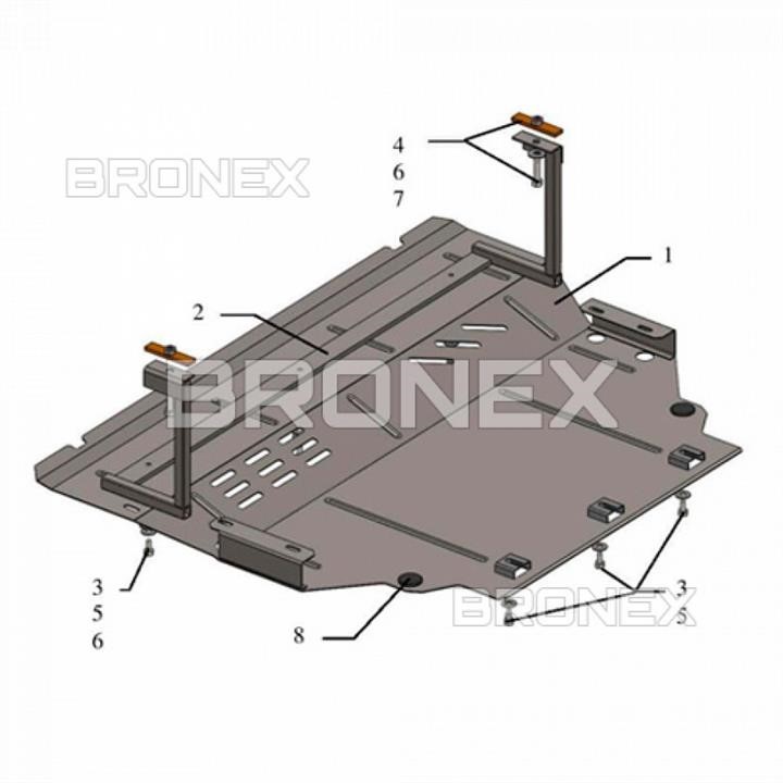 Bronex 101.0499.00 Захист двигуна Bronex стандартна 101.0499.00 для Skoda Octavia A7 (радіатор, КПП) 101049900: Купити в Україні - Добра ціна на EXIST.UA!