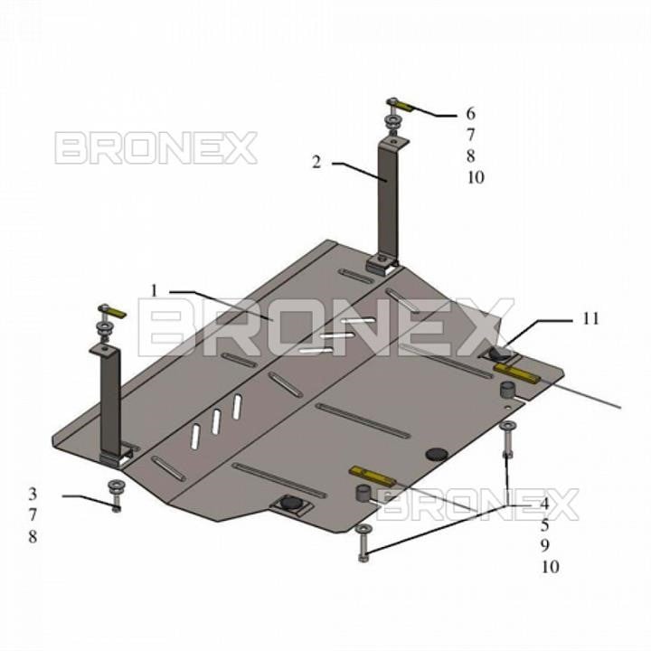 Bronex 101.0596.00 Захист двигуна Bronex стандартна 101.0596.00 для Seat Mii (радіатор, КПП) 101059600: Купити в Україні - Добра ціна на EXIST.UA!
