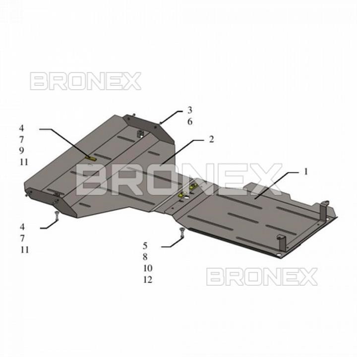 Bronex 101.0644.00 Захист двигуна Bronex стандартна 101.0644.00 для Subaru Outback V (радіатор, КПП) 101064400: Купити в Україні - Добра ціна на EXIST.UA!