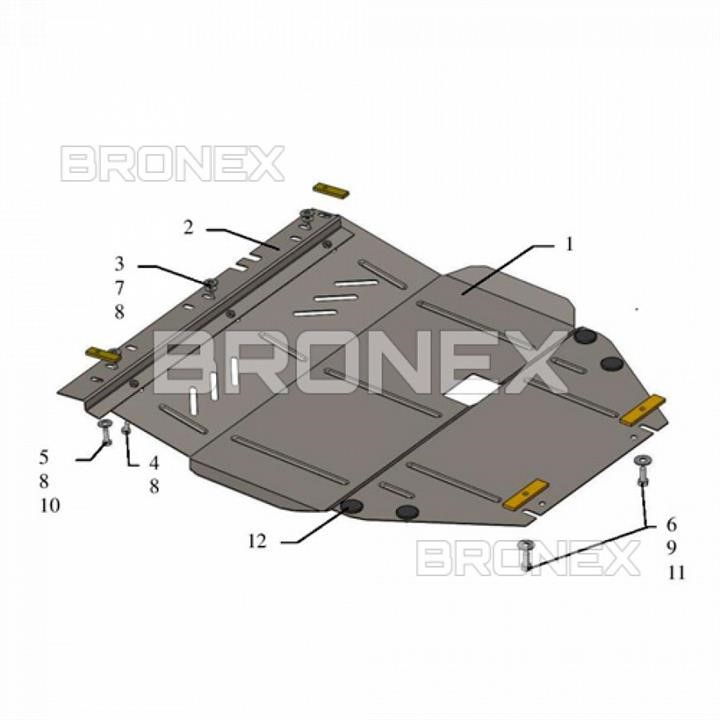 Bronex 101.0598.00 Захист двигуна Bronex стандартна 101.0598.00 для Suzuki Splash (радіатор, КПП) 101059800: Купити в Україні - Добра ціна на EXIST.UA!