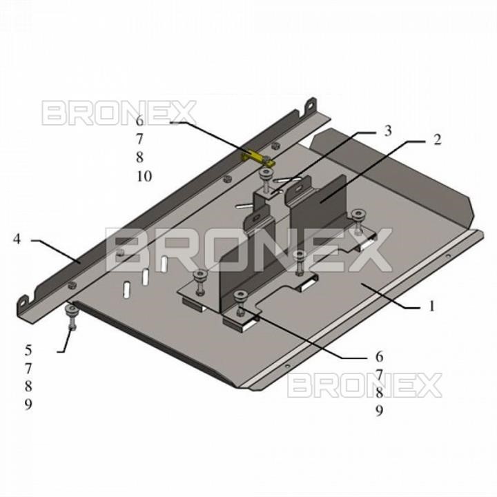 101070500 Bronex Защита радиатора и змеевика Bronex стандартная 101.0705.00 для MAN TGX 18.440