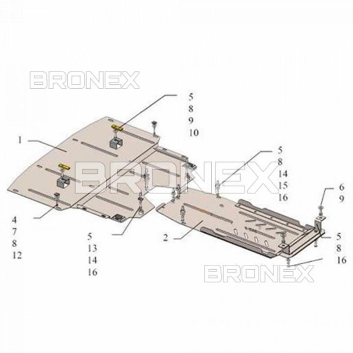 Bronex 101.0905.00 Захист двигуна Bronex стандартна 101.0905.00 для Lexus IS 250 (радіатор, КПП) 101090500: Купити в Україні - Добра ціна на EXIST.UA!