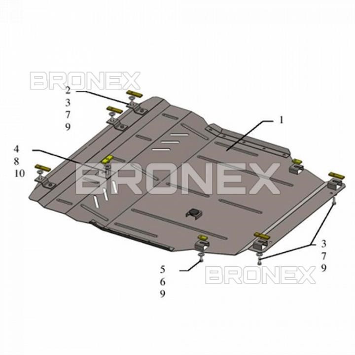 Bronex 101.0607.00 Захист двигуна Bronex стандартна 101.0607.00 для Mazda 323 (радіатор, КПП) 101060700: Приваблива ціна - Купити в Україні на EXIST.UA!