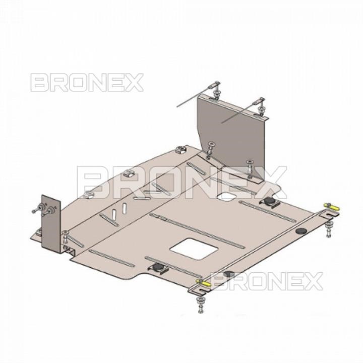 101090800 Bronex Защита двигателя Bronex стандартная 101.0908.00 для Ford Courier/Tourneo Courier (КПП)