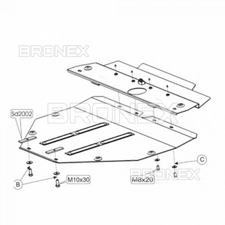Bronex 101.9456.00 Захист двигуна Bronex стандартна 101.9456.00 для Mazda 6 GG (радіатор, КПП) 101945600: Приваблива ціна - Купити в Україні на EXIST.UA!