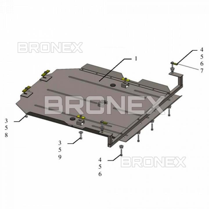 Bronex 101.0610.00 захист КППBronex стандартна 101.0610.00 для Toyota Land Cruiser Prado 120 (розподільча коробка) 101061000: Купити в Україні - Добра ціна на EXIST.UA!