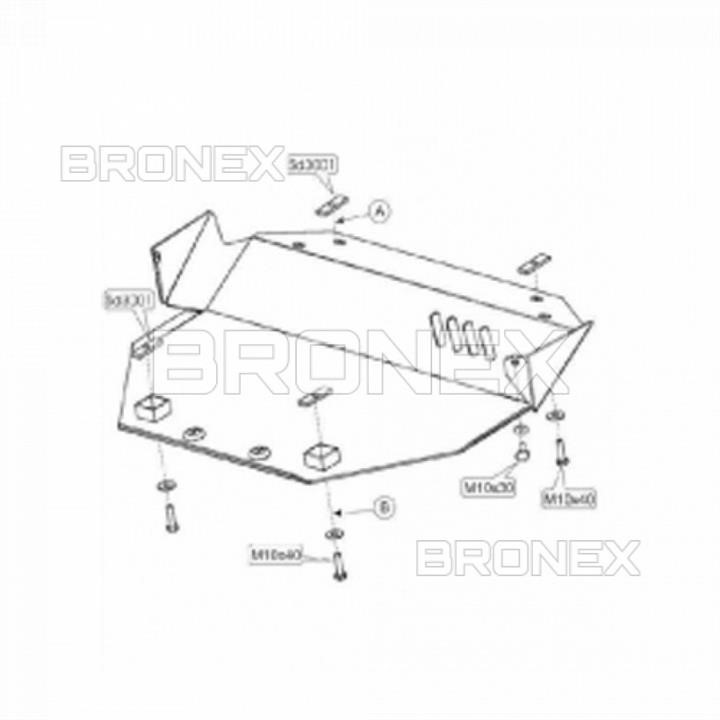 Захист двигуна Bronex стандартна 101.9100.00 для BMW E32&#x2F;E34 (радіатор) Bronex 101.9100.00