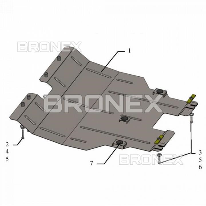 Bronex 101.0655.00 Захист двигуна Bronex стандартна 101.0655.00 для Chery Tiggo 5 (радіатор, КПП) 101065500: Приваблива ціна - Купити в Україні на EXIST.UA!