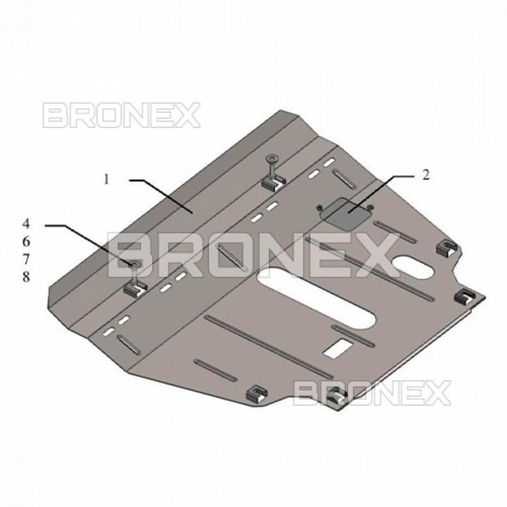 Bronex 101.0712.00 Захист двигуна Bronex стандартна 101.0712.00 для Toyota RAV 4 IV HYBRID (КПП) 101071200: Купити в Україні - Добра ціна на EXIST.UA!