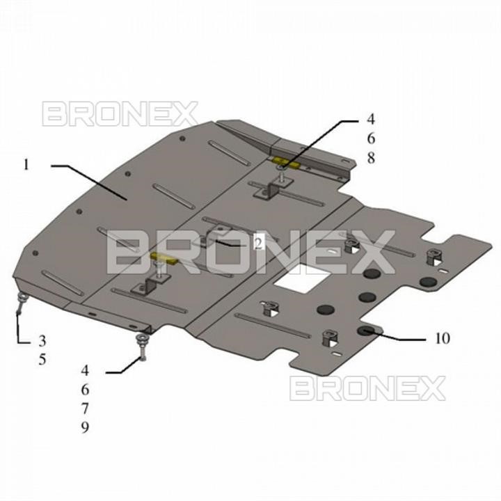 Захист двигуна Bronex стандартна 101.0613.00 для BMW 5-й серии F10 (радіатор) Bronex 101.0613.00