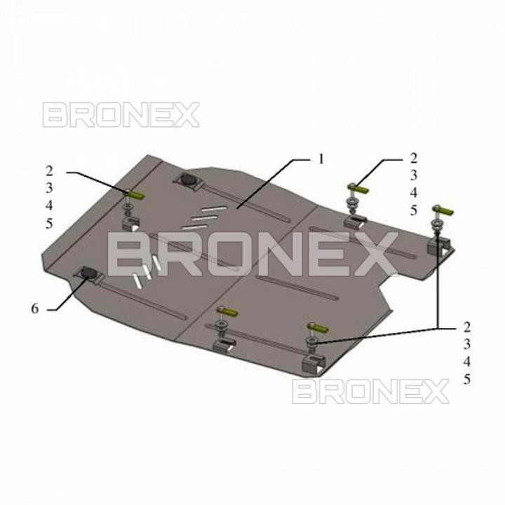 Захист двигуна Bronex стандартна 101.0617.00 для Opel Insignia A (КПП) Bronex 101.0617.00