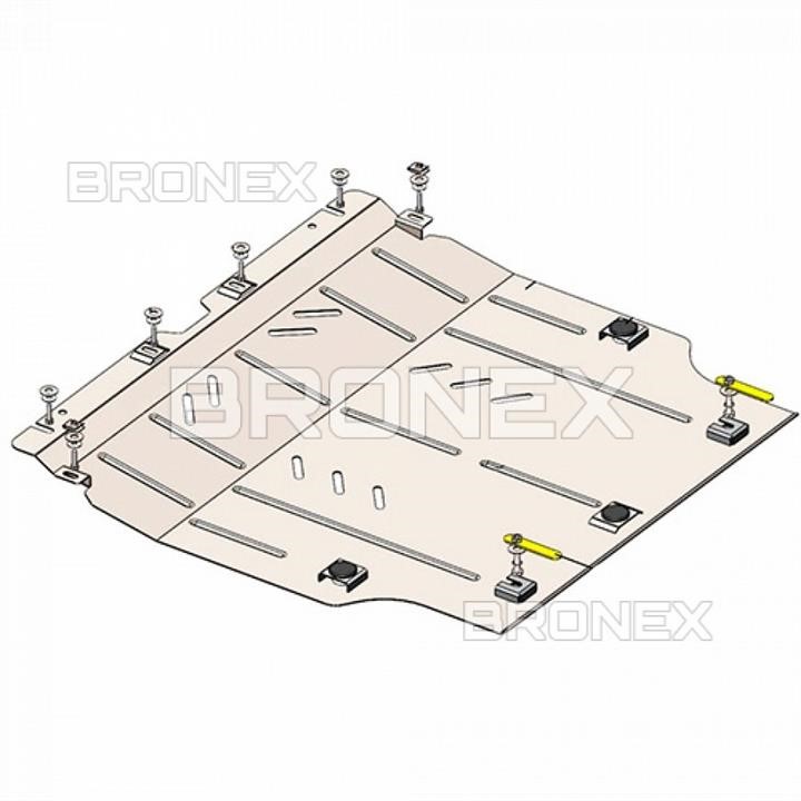 101095000 Bronex Защита двигателя Bronex стандартная 101.0950.00 для Toyota Corolla E21 седан (КПП)