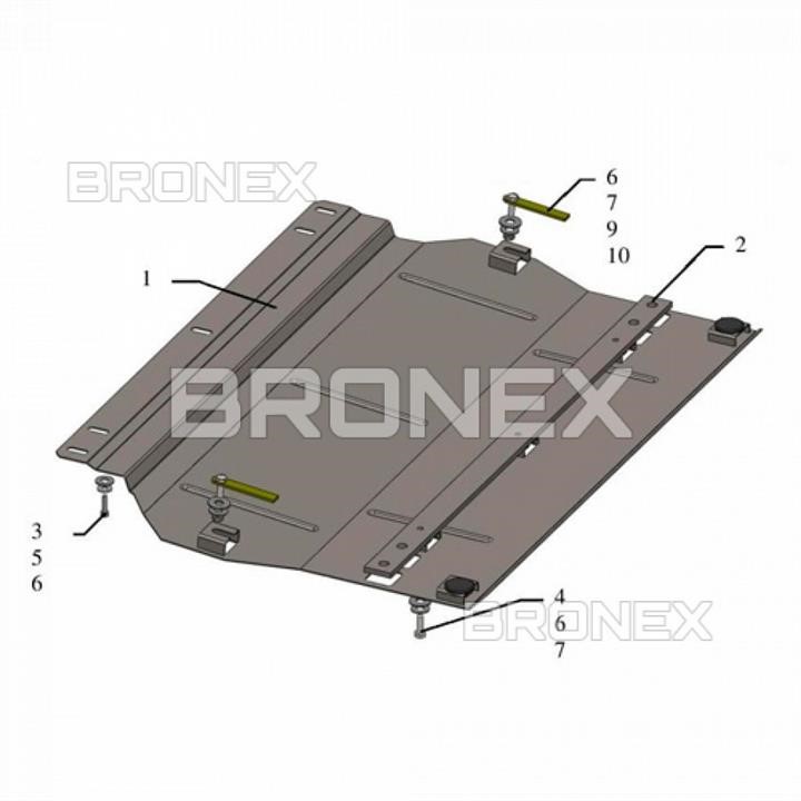 Bronex 101.0729.00 Захист двигуна Bronex стандартна 101.0729.00 для Jaguar X-Type (КПП) 101072900: Купити в Україні - Добра ціна на EXIST.UA!