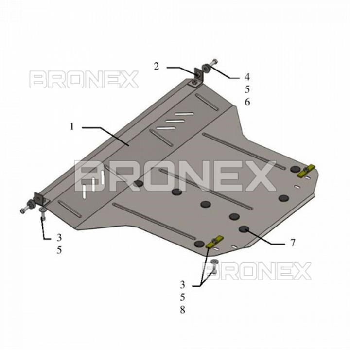 Bronex 101.9137.00 Захист двигуна Bronex стандартна 101.9137.00 для Mazda Xedos-6/Xedos-9 (радіатор, КПП) 101913700: Купити в Україні - Добра ціна на EXIST.UA!