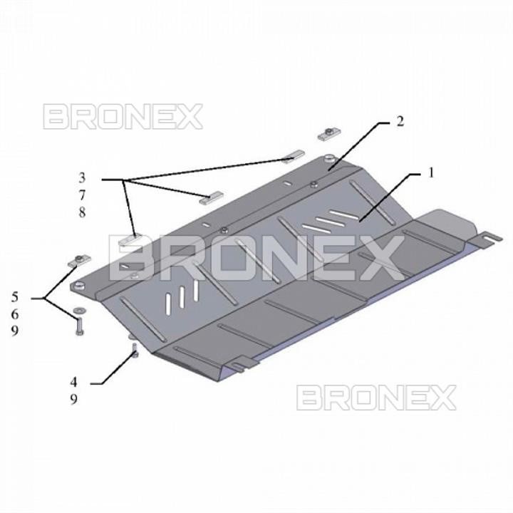 Bronex 102.0234.00 Захист двигуна Bronex преміум 102.0234.00 для Peugeot Expert (радіатор, КПП) 102023400: Купити в Україні - Добра ціна на EXIST.UA!