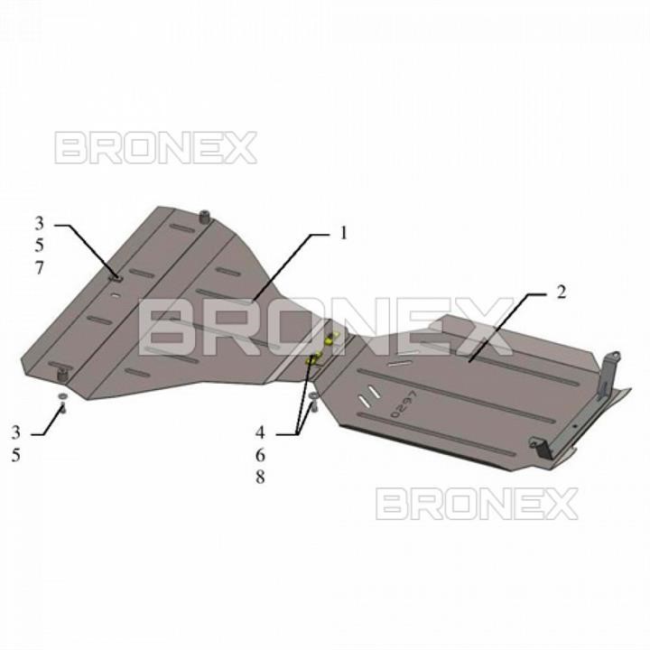 Bronex 102.0297.00 Захист двигуна Bronex преміум 102.0297.00 для Subaru Outback IV (радіатор, КПП) 102029700: Приваблива ціна - Купити в Україні на EXIST.UA!