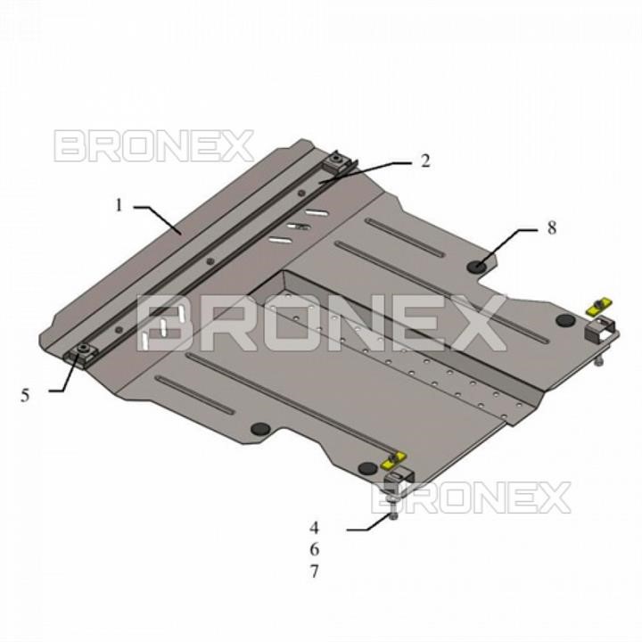 Bronex 102.0507.00 Захист двигуна Bronex преміум 102.0507.00 для Faw V2 (радіатор, КПП) 102050700: Купити в Україні - Добра ціна на EXIST.UA!