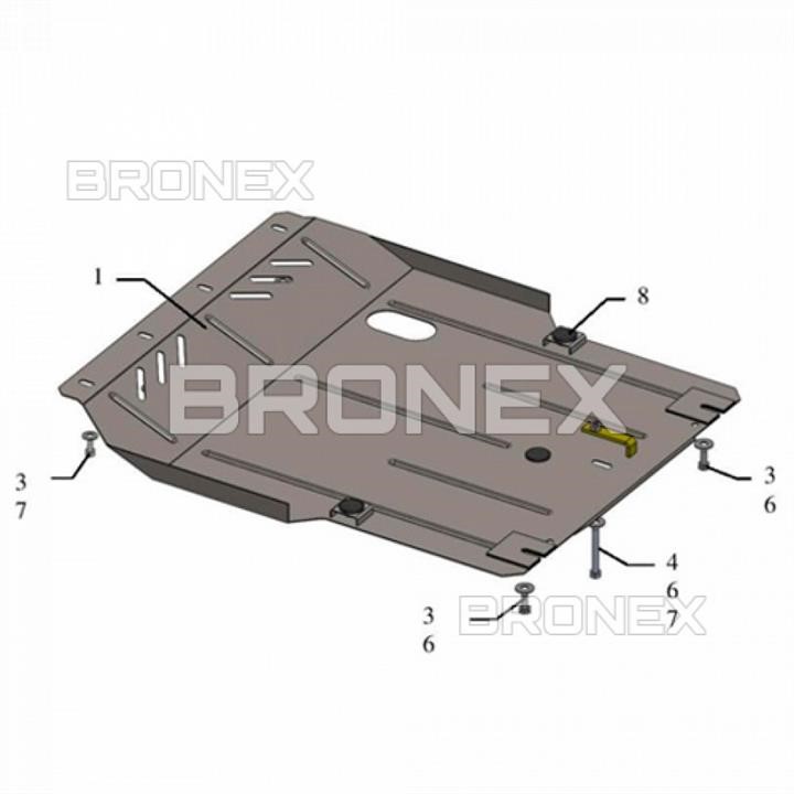 Bronex 102.0508.00 Захист двигуна Bronex преміум 102.0508.00 для Faw V5 (радіатор, КПП) 102050800: Купити в Україні - Добра ціна на EXIST.UA!