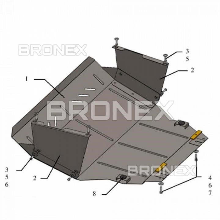 Bronex 102.0624.00 Захист двигуна Bronex преміум 102.0624.00 для Volkswagen T-4(Caravelle) (радіатор, КПП) 102062400: Купити в Україні - Добра ціна на EXIST.UA!