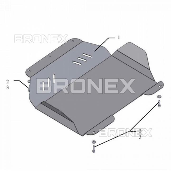 Bronex 102.0225.00 Захист двигуна Bronex преміум 102.0225.00 для Geely CK Norma (радіатор, КПП) 102022500: Купити в Україні - Добра ціна на EXIST.UA!