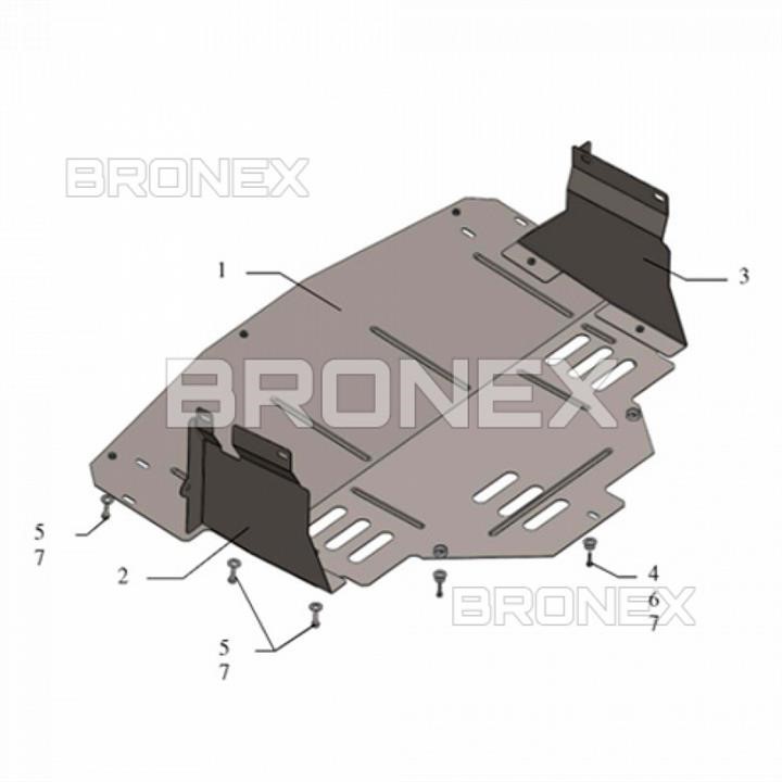 Bronex 102.0516.00.R Захист двигуна Bronex преміум 102.0516.00.R для Renault Master (радіатор, КПП) 102051600R: Купити в Україні - Добра ціна на EXIST.UA!