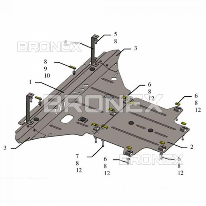 Bronex 102.0573.00 Захист двигуна Bronex преміум 102.0573.00 для Audi A4 В8/А5 B8 (радіатор, КПП) 102057300: Купити в Україні - Добра ціна на EXIST.UA!