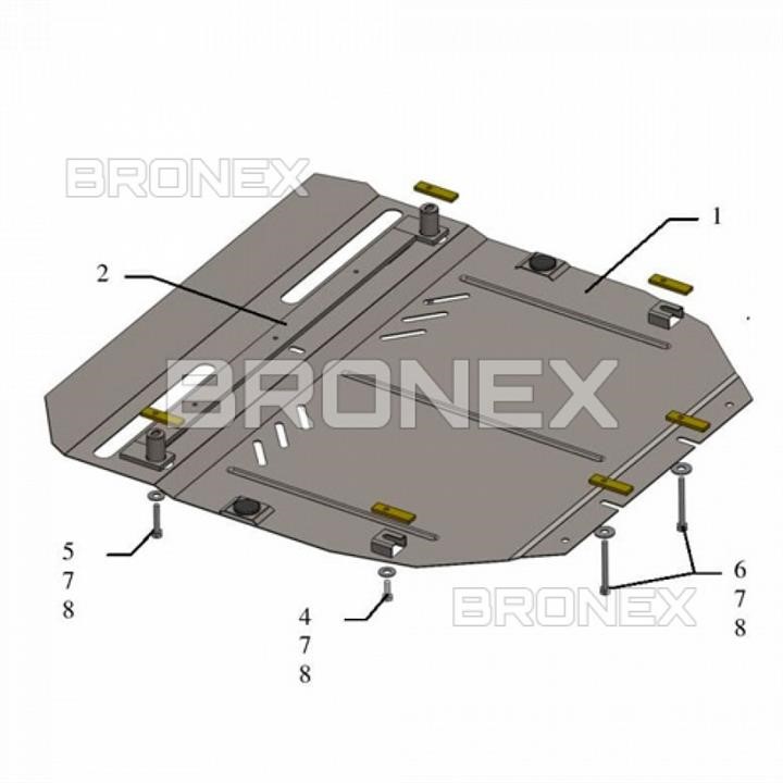 Bronex 102.0583.00 Захист двигуна Bronex преміум 102.0583.00 для Honda CR-V IV рестайлинг (КПП) 102058300: Купити в Україні - Добра ціна на EXIST.UA!