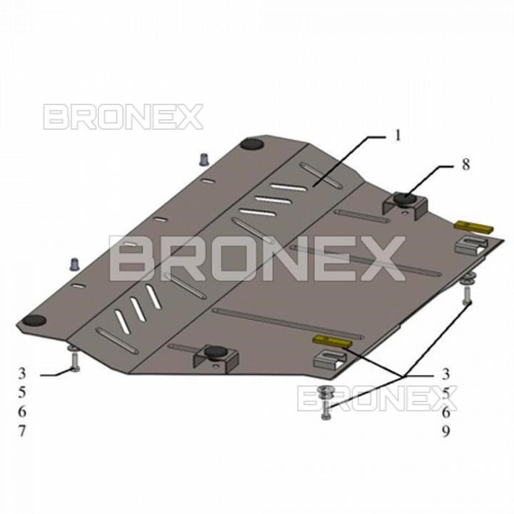 Bronex 102.0489.00 Захист двигуна Bronex преміум 102.0489.00 для Fiat Panda (радіатор, КПП) 102048900: Приваблива ціна - Купити в Україні на EXIST.UA!