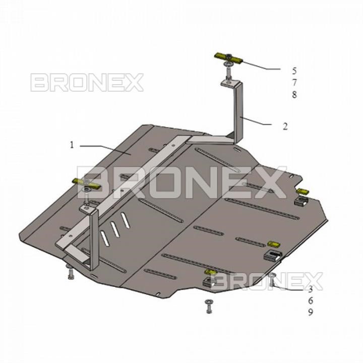 Захист двигуна Bronex преміум 102.0647.00 для Seat Cordoba &#x2F; Ibiza (КПП) Bronex 102.0647.00
