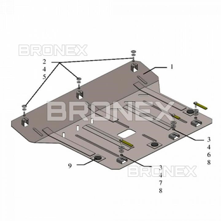 Bronex 102.0769.00 Захист двигуна Bronex преміум 102.0769.00 для Hyundai Accent 5 (Solaris 2) (радіатор, КПП) 102076900: Купити в Україні - Добра ціна на EXIST.UA!