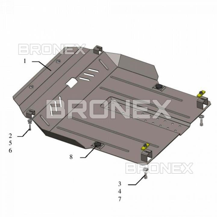 Bronex 102.0451.00 Захист двигуна Bronex преміум 102.0451.00 для Geely Panda LC Cross (радіатор, КПП) 102045100: Купити в Україні - Добра ціна на EXIST.UA!