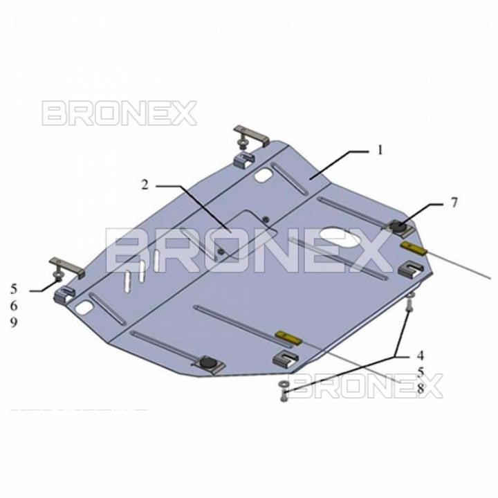 Bronex 102.0493.00 Захист двигуна Bronex преміум 102.0493.00 для Nissan Note / Nissan Micra (радіатор, КПП) 102049300: Купити в Україні - Добра ціна на EXIST.UA!