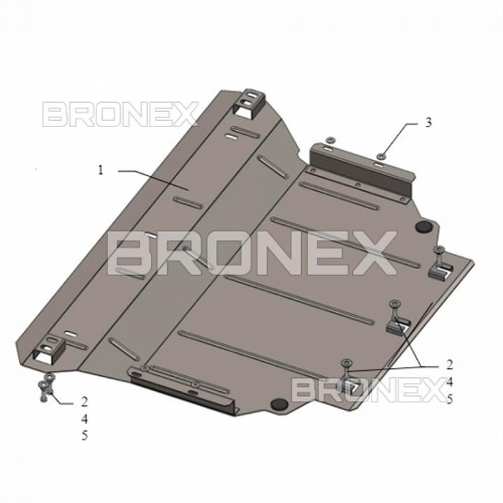 Bronex 102.0710.00 Захист двигуна Bronex преміум 102.0710.00 для Volkswagen Tiguan II (радіатор, КПП) 102071000: Купити в Україні - Добра ціна на EXIST.UA!