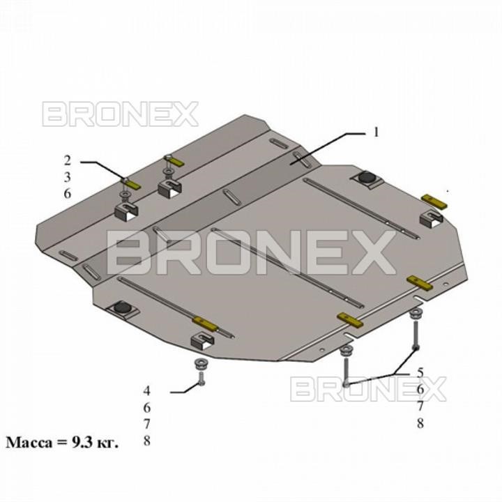 Bronex 102.0658.00 Захист двигуна Bronex преміум 102.0658.00 для Honda CR-V IV рестайлинг (КПП) 102065800: Приваблива ціна - Купити в Україні на EXIST.UA!