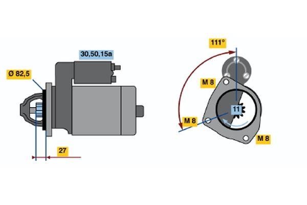 Bosch 0 001 110 108 Стартер 0001110108: Купити в Україні - Добра ціна на EXIST.UA! 0001110108 Bosch Стартер