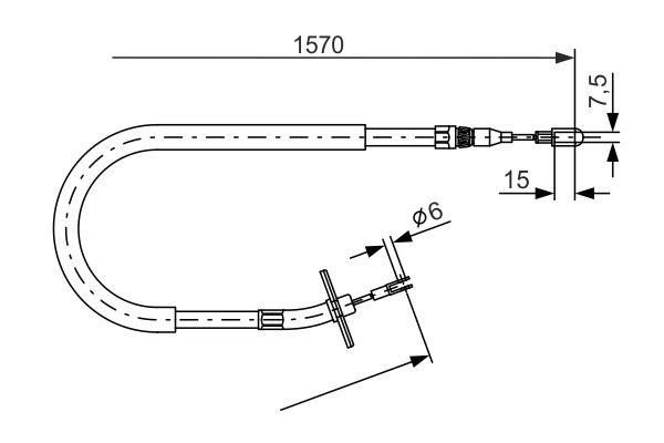 Bosch Трос ручника, правый – цена 1485 UAH