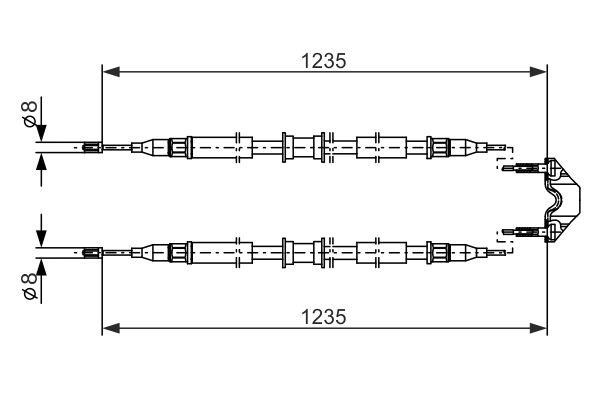 Bosch Трос ручного гальма – ціна 1374 UAH