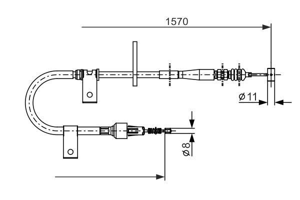 Bosch Трос ручного гальма – ціна 1692 UAH