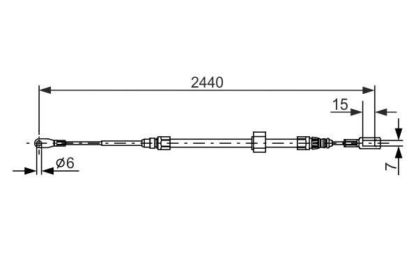 Bosch Трос ручного гальма – ціна 750 UAH