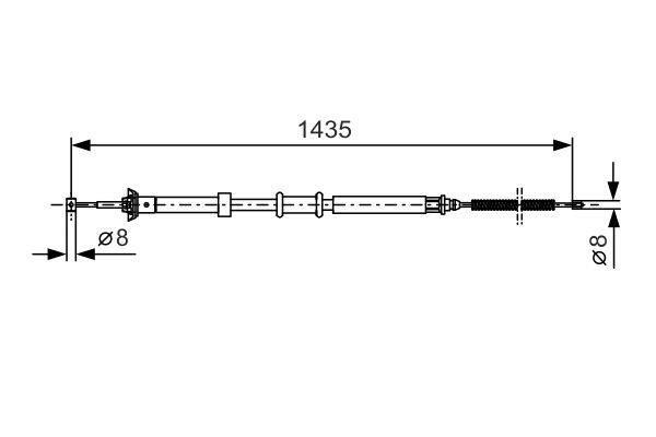 Bosch Трос ручника, правый – цена 819 UAH