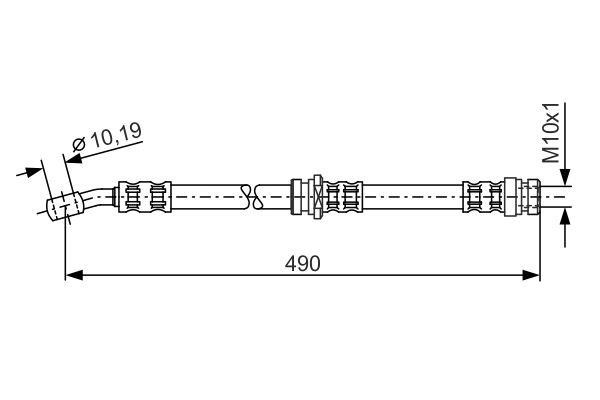 Bosch 1 987 476 076 Гальмівний шланг 1987476076: Купити в Україні - Добра ціна на EXIST.UA!