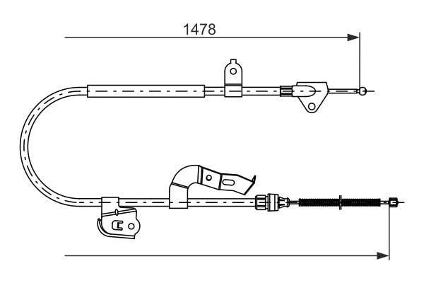 Bosch Трос ручника, правый – цена 942 UAH