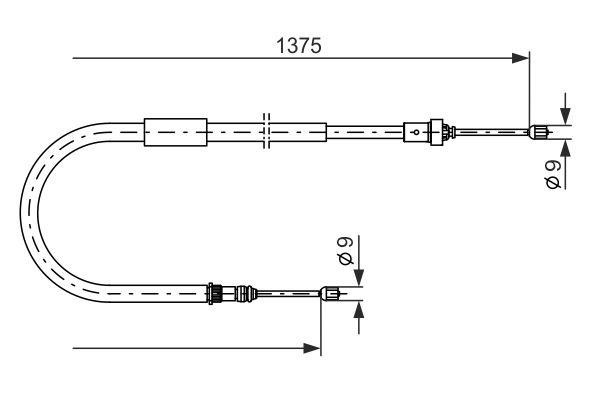 Bosch Трос ручника, правый – цена 960 UAH