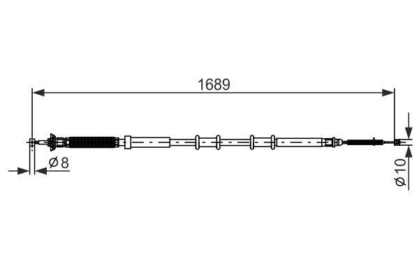 Bosch Трос ручника, правый – цена 741 UAH